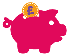 Piggy Bank Icon Pink