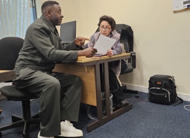 Edouard is building confidence and breaking down barriers to work